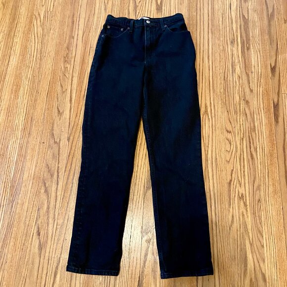 Abercrombie fitch 90s straight ultra high rise jean curve love 28 6 Reg Black - Picture 3 of 12